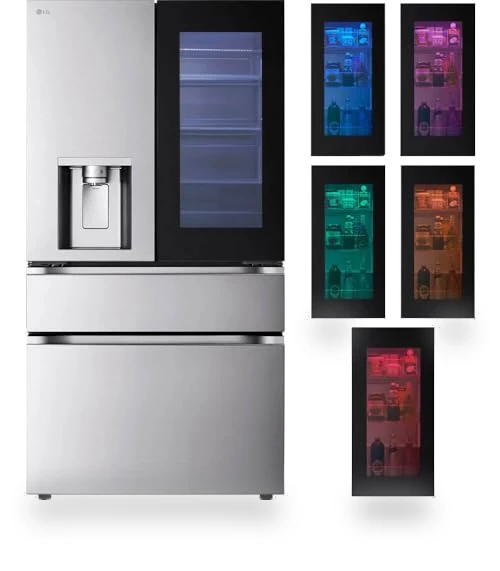 29 Cu. Ft. Stainless 4-Door Counter-Depth French Door Smart Refrigerator — Mini Fridges, LG