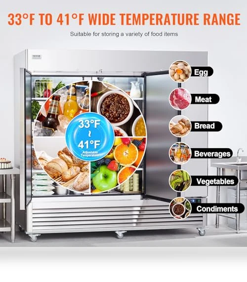 Commercial Refrigerator — Drink Coolers, VEVOR