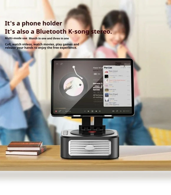 Foldable Wireless Bluetooth Speaker with Smartphone Mount — Portable Sound Systems, Houmeiwoo