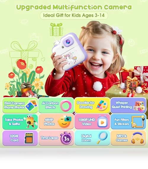 Instant Print Camera for Kids — Instant, IMAXTOP