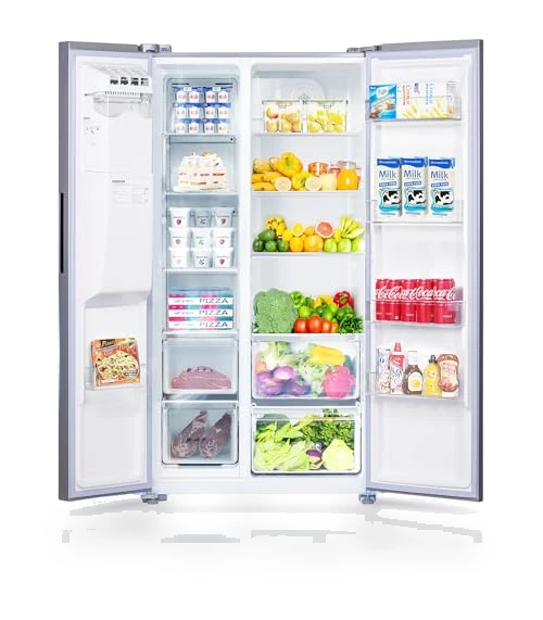 Side-by-Side Refrigerator with Ice Maker and Water Dispenser — Cooling Solutions, THFRIONE