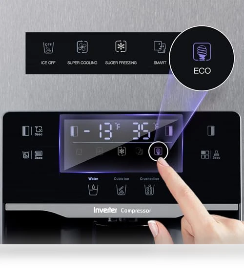 Side-by-Side Refrigerator with Ice Maker and Water Dispenser — Cooling Solutions, THFRIONE