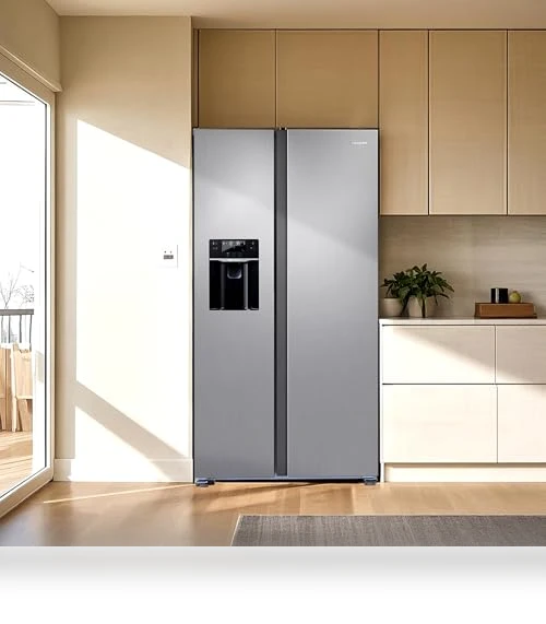 Side-by-Side Refrigerator with Ice Maker and Water Dispenser — Cooling Solutions, THFRIONE