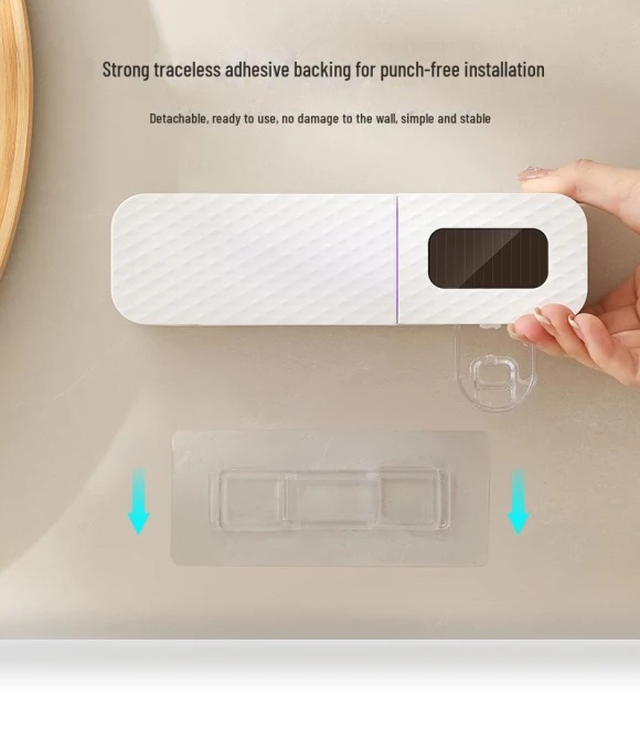 Smart Wall-Mounted UV Toothbrush Sterilizer with Automatic Toothpaste Dispenser — Toothpick Holders, ElectroCN