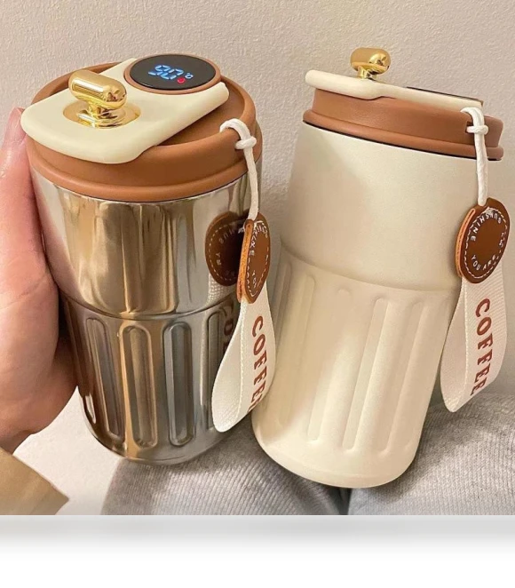 Stainless Steel Thermo Bottle with LED Temperature Display — Travel Drinkware, Garden Supplies My