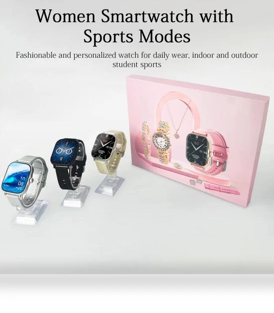 Waterproof Fitness Watch with Rhinestone Chain — Smartwatches, Amusedly
