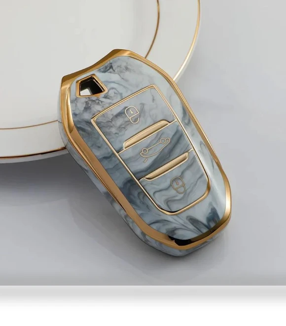 Jade Pattern Car Smart Key Case Cover — Key Holders & Accessories, Auto Parts Decorate