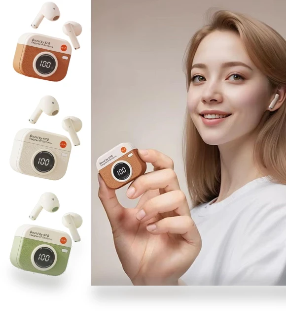 Retro Camera Bluetooth Headphones — In-Ear Headphones, huangkundesign