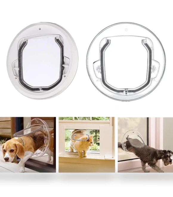 Silent Pet Door with 4 Locking Modes — Doorbells, gaodaidecoe