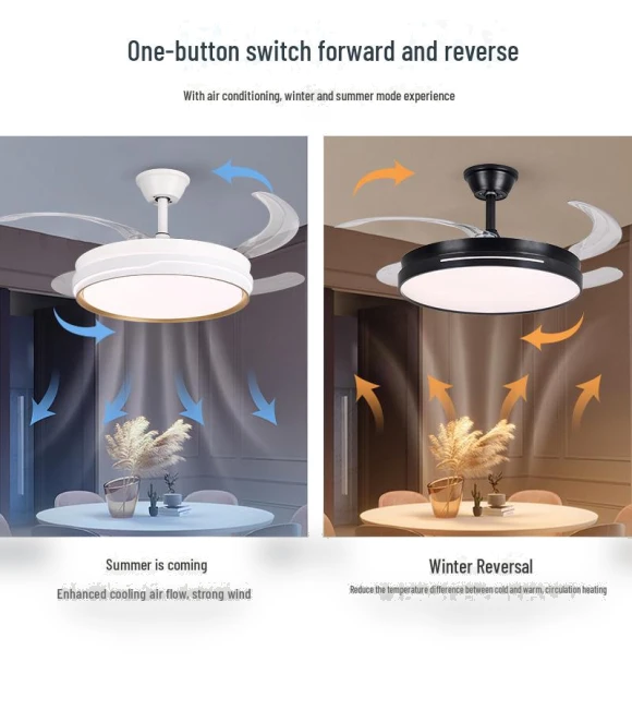 Smart Silent Ceiling Fan with Invisible Blades and Lighting — Ceiling Fans, Polaris star