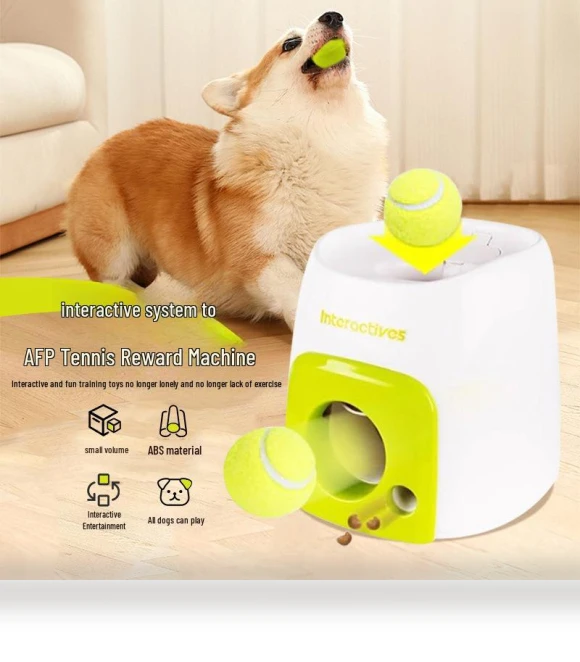 Smart Interactive Dog Tennis Ball Food Dispenser & Training Toy — Storage, TrendVibeCN