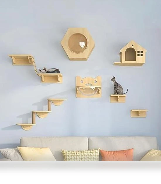 Wooden Suspension Bridge Cat Tower — Beds, Japan Zen Mall
