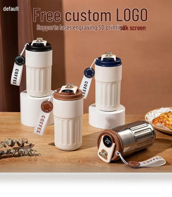 Smart Temperature Display Stainless Steel Mug — Beverage Warmers, TrendVibeCN
