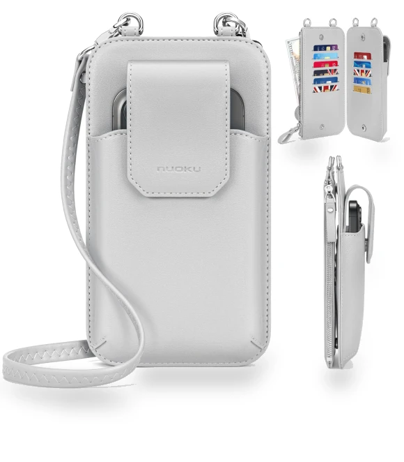 Smartphone Shoulder Bag with Removable Mobile Pouch — Crossbody, nuoku