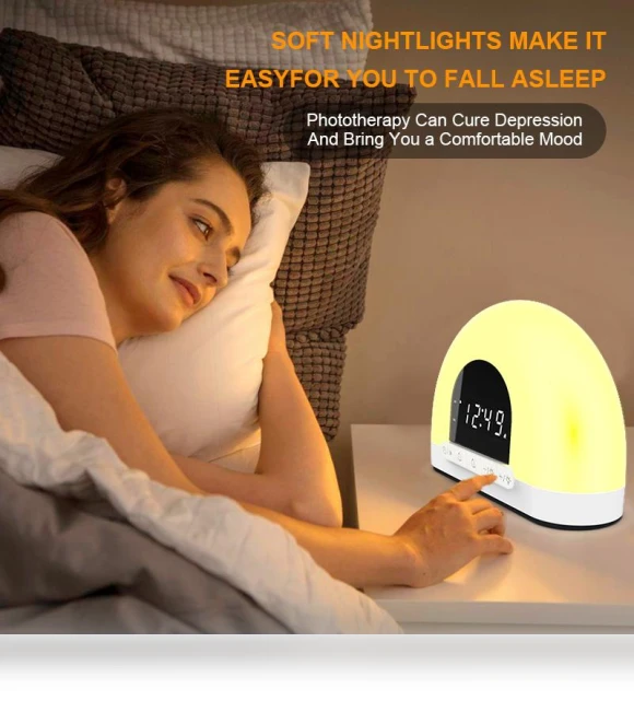Sunrise/Sunset Simulation Alarm Clock with Smart Night Light — Alarms & Clocks, Daily necessities-V