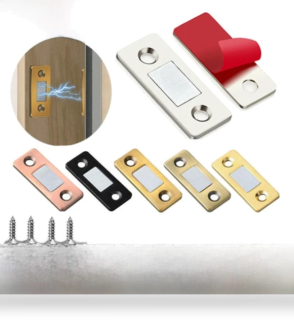 Ultra-thin invisible magnetic furniture latch for cabinet with touch opening — Catches, TrendVibeCN