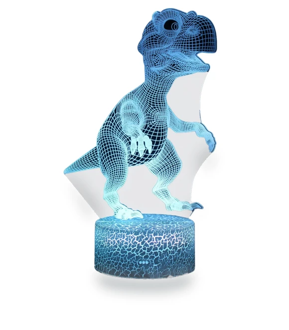 Colorful 3D Dinosaur Night Light — Kids' Lamps, CosyHome