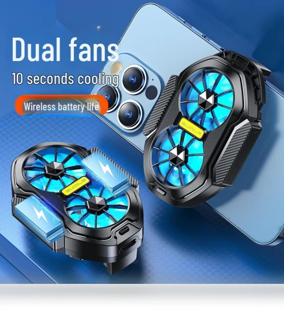 Dual-Fan Wireless Silent Mobile Cooling Clip — Cooling Pads & Fans, Home of smartphone & tablet accessories
