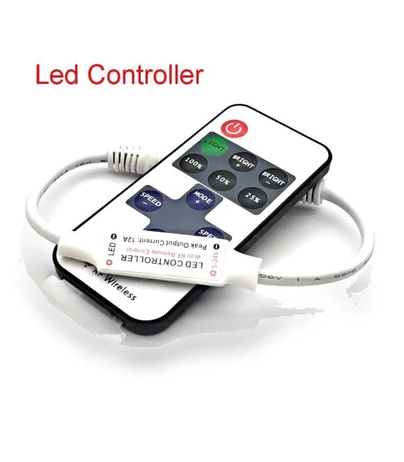 Mini DC 12V LED Controller Dimmer — Remote Controls, JM-YuLong