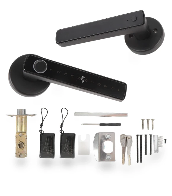 Smart Door Handle Lock with Fingerprint Scanner — Smart Home Security, Neoglint