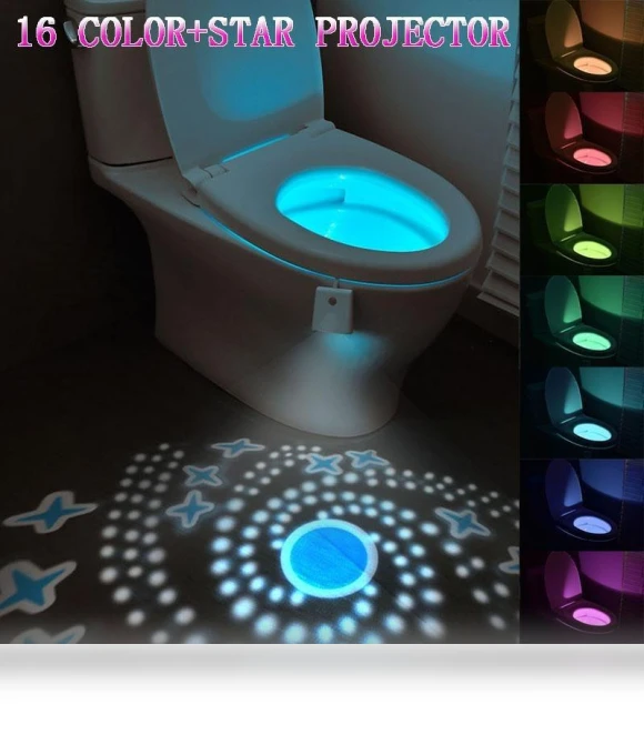 Toilet Light with Star Projector and Motion Sensor — Night Lights, happy8