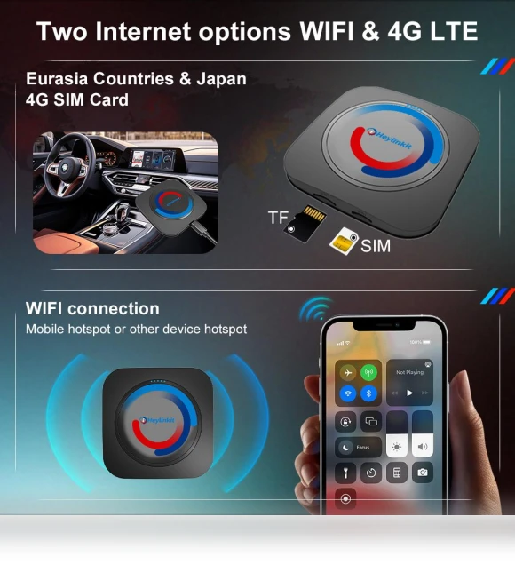 Wireless Android Auto Smart Box — Car Essentials, Rainbow Rain