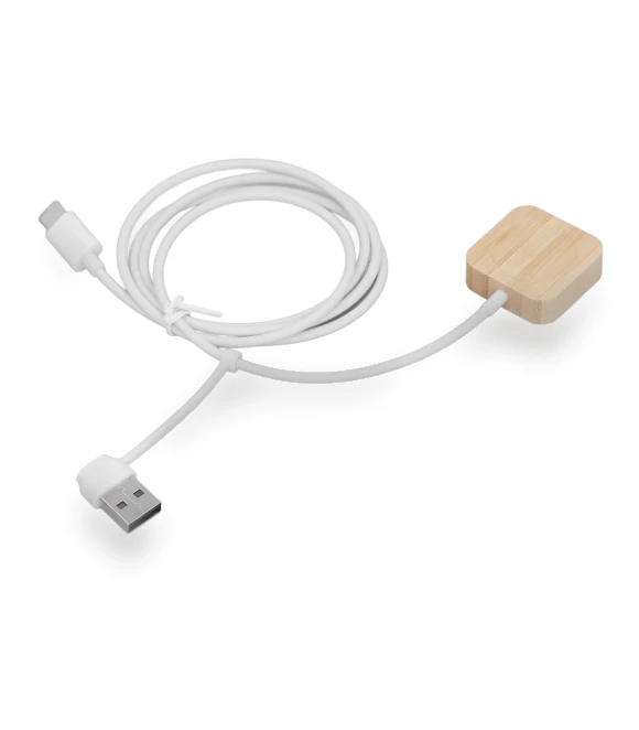 Wireless Charger Portable Bamboo Magnetic Smart Watch Charging Cable — Smartwatch Charging Solutions, DIYelecs