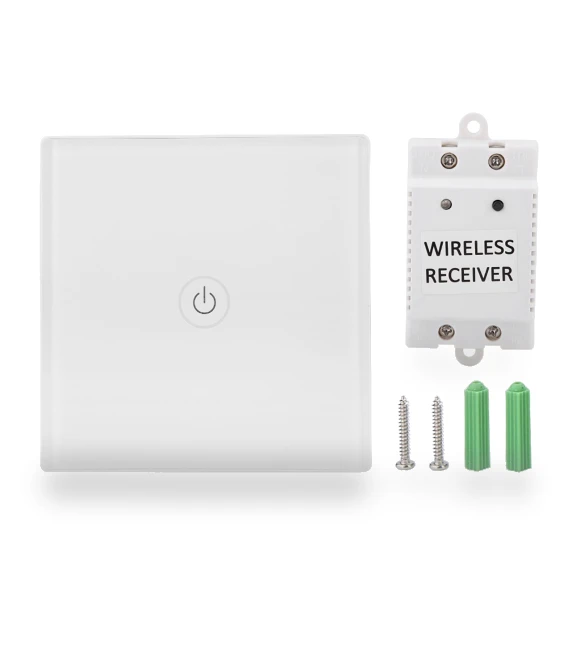 Wireless Remote Touch Light Wall Switch Panel with Receiver — Ceiling Fan Wall Controls, CosyHome