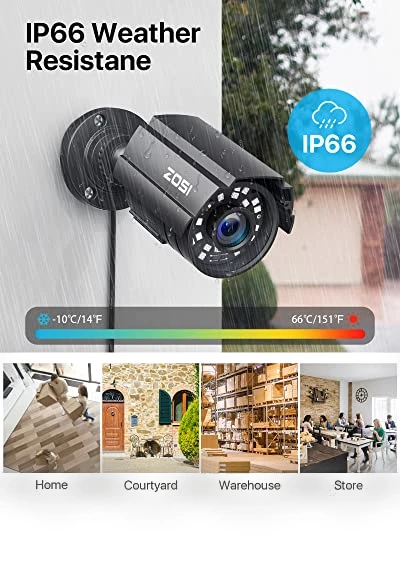 16CH Security Camera System with AI Human Vehicle Detection — Smart Home Security, ZOSI