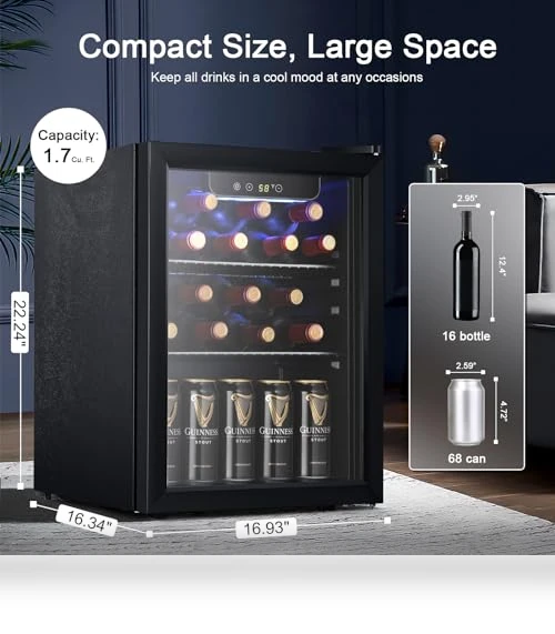 Beverage Refrigerator Cooler — Mini Fridges, Antarctic Star