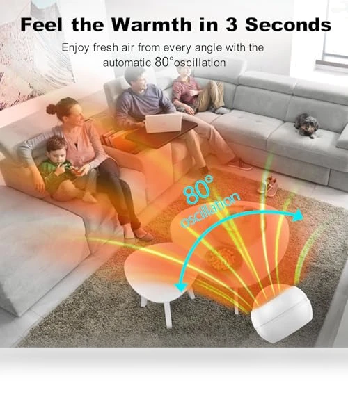 Bladeless Tower Fan with Heater Combo — Stand Fans, Ecocomfy