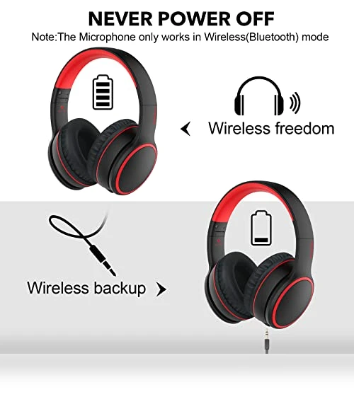 Bluetooth Headphones Over Ear — Over-Ear Headphones, RORSOU