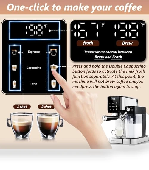 Espresso and Cappuccino Machine — Coffee & Espresso Combos, Tesslux