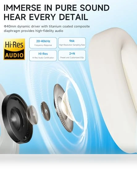 Hybrid Active Noise Cancelling Headphones — Over-Ear Headphones, EDIFIER