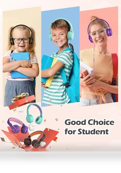 Kids Headphones with Microphone — In-Ear Headphones, AILIHEN