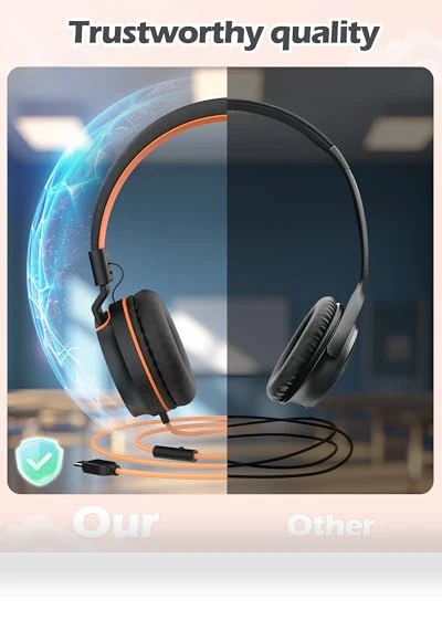 Kids Headphones with Microphone — In-Ear Headphones, AILIHEN