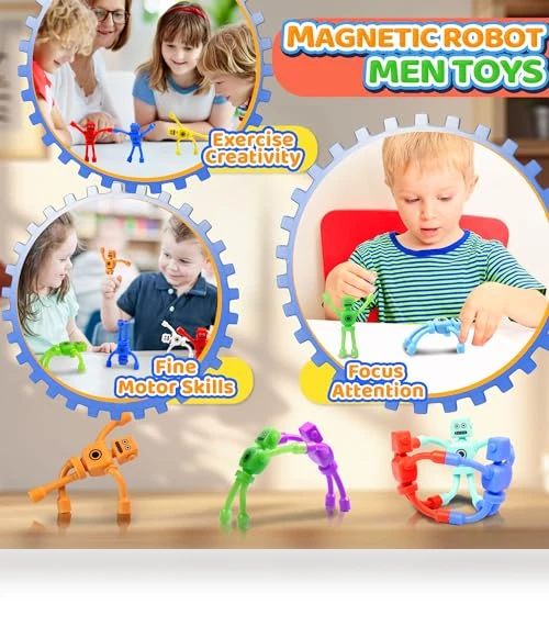 Magnetic Robot Men Travel Toys — Magnets