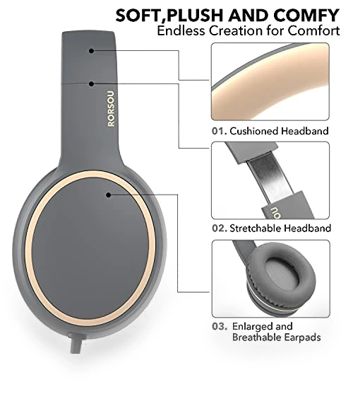 Over-Ear Headphones with Microphone — Over-Ear Headphones, RORSOU