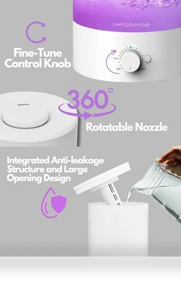 Sleek 2L Humidifier — Air Moisturizers, MEGAWISE