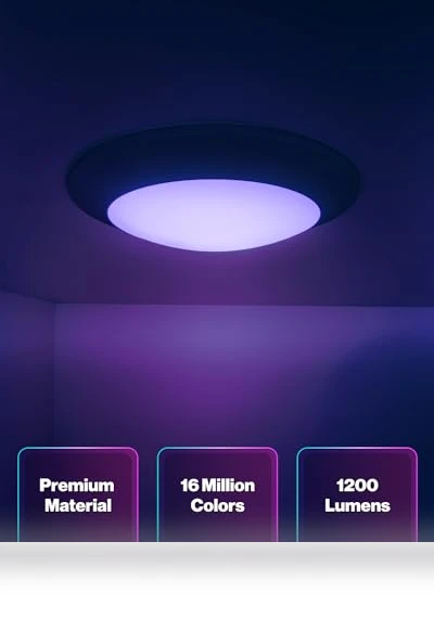 Smart Disk LED Flush Mount Ceiling Light — Overhead Lighting, Sunco Lighting