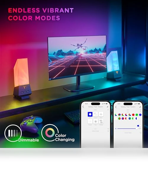 Smart Gaming Tabletop Galaxy Projector Night Light — Night Lights, Enbrighten