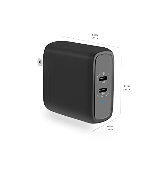 Two-Port USB-C Wall Charger — Chargers, Amazon