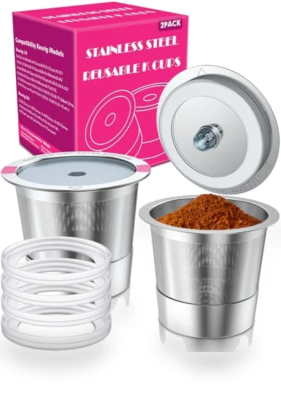 Universal Stainless Steel K Cup Reusable Coffee Pods — Coffee Pod Holders, AIMONE