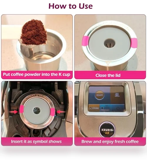 Universal Stainless Steel K Cup Reusable Coffee Pods — Coffee Pod Holders, AIMONE