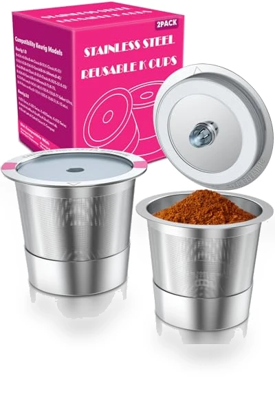 Universal Stainless Steel K Cup Reusable Coffee Pods — Coffee Pod Holders, AIMONE