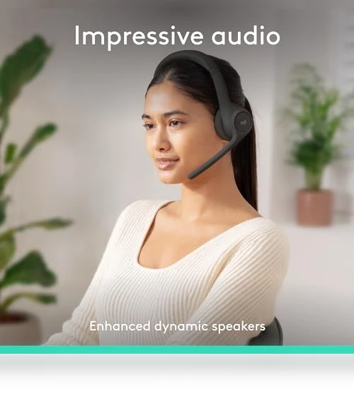 Wireless Bluetooth Headset with Noise-Canceling Microphone — Headsets, Logitech