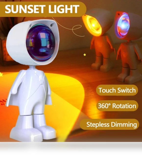 Robot Astronaut with Rainbow Projection — Creative Lighting Solutions, HMM