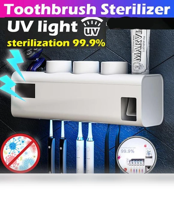 UV Toothbrush Holder with Smart Sterilizer — Toothbrush Holders, Easy Beauty Home