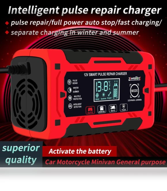 Intelligent Pulse Charger for Motorcycle, Yacht, and Car Battery Repair — Chargers, AI Supermarket