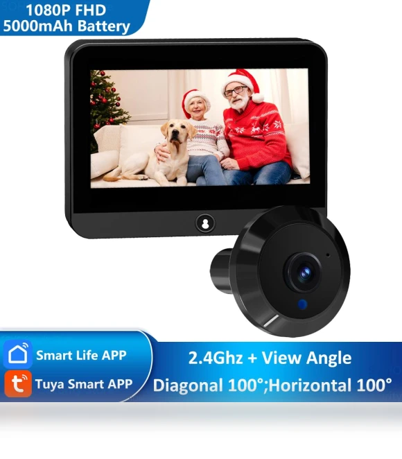 Mini 1080P Digital Doorbell Peephole Camera — Smart Home Security, Qichuanxin